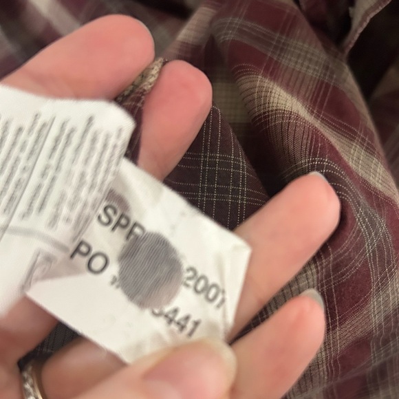 Carhartt Men's Plaid Cotton Long Sleeve Shirt Size XX-Large Brown Burgundy - Picture 9 of 12